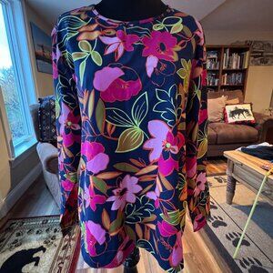 Lands’ End Blue Basic Long Sleeve Sun Tee T-Shirt - Size L